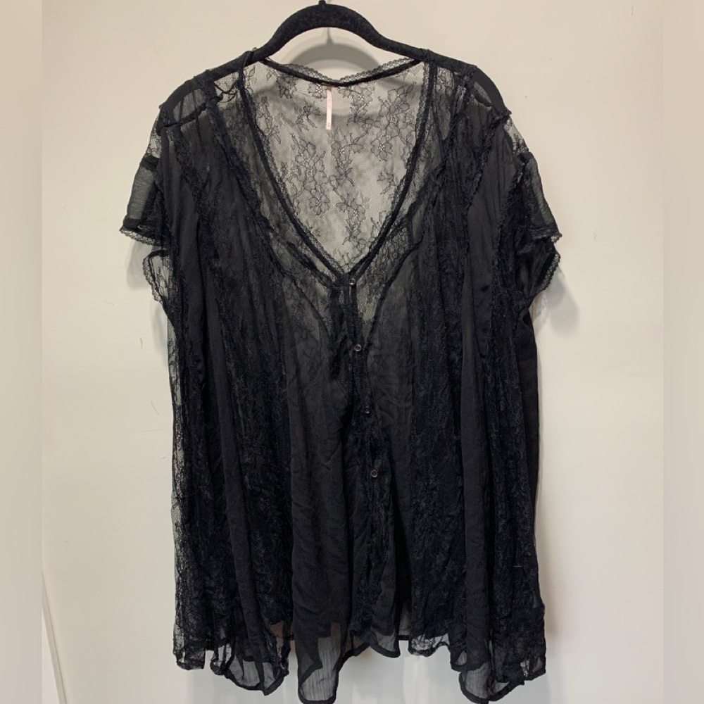 Free People Farrah flowy button down blouse